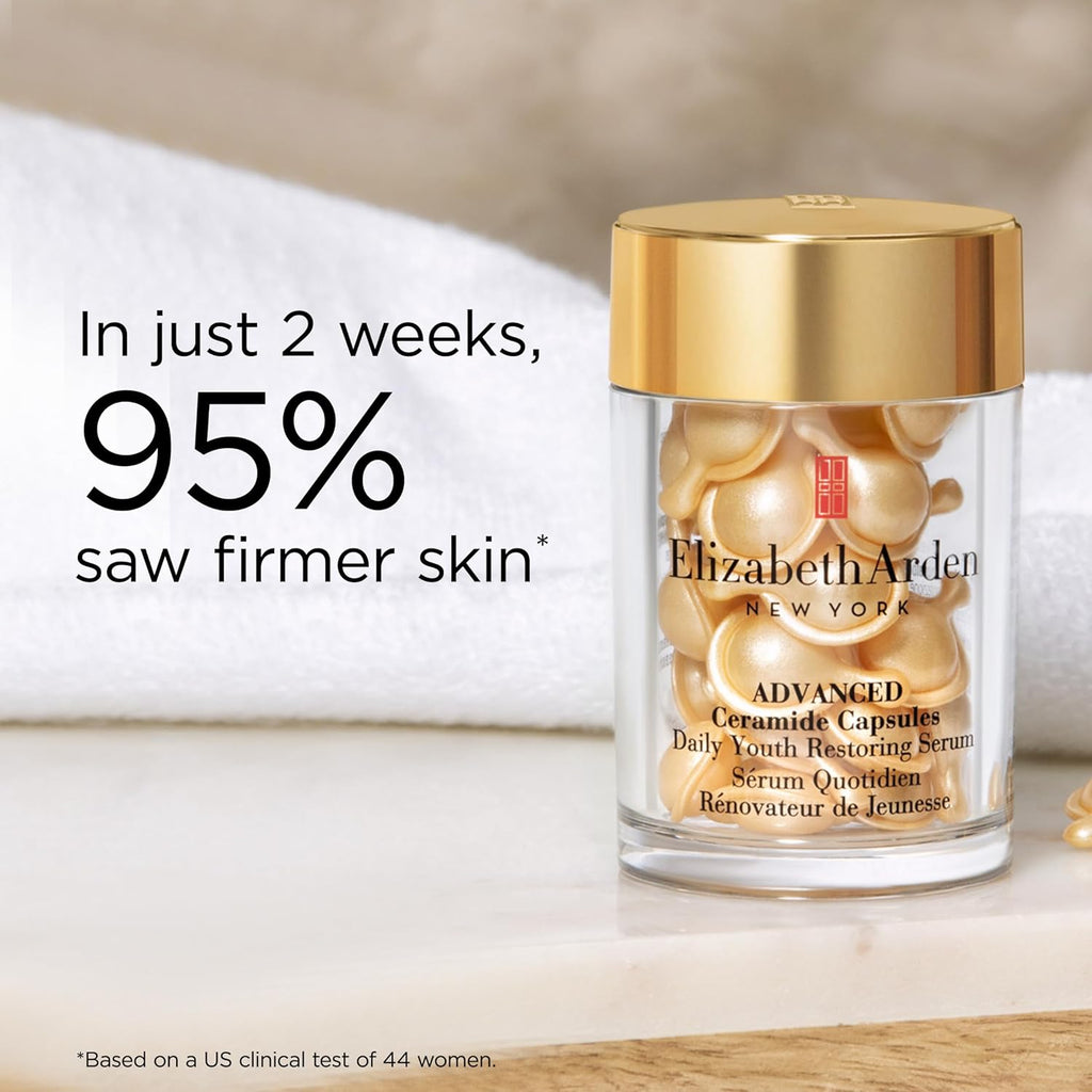 Advanced Ceramide Face Serum Capsules, Anti-Aging Skincare, Fragrance-Free Hydrating Formula for Radiant, Firm Skin, Nourishing and Strengthening