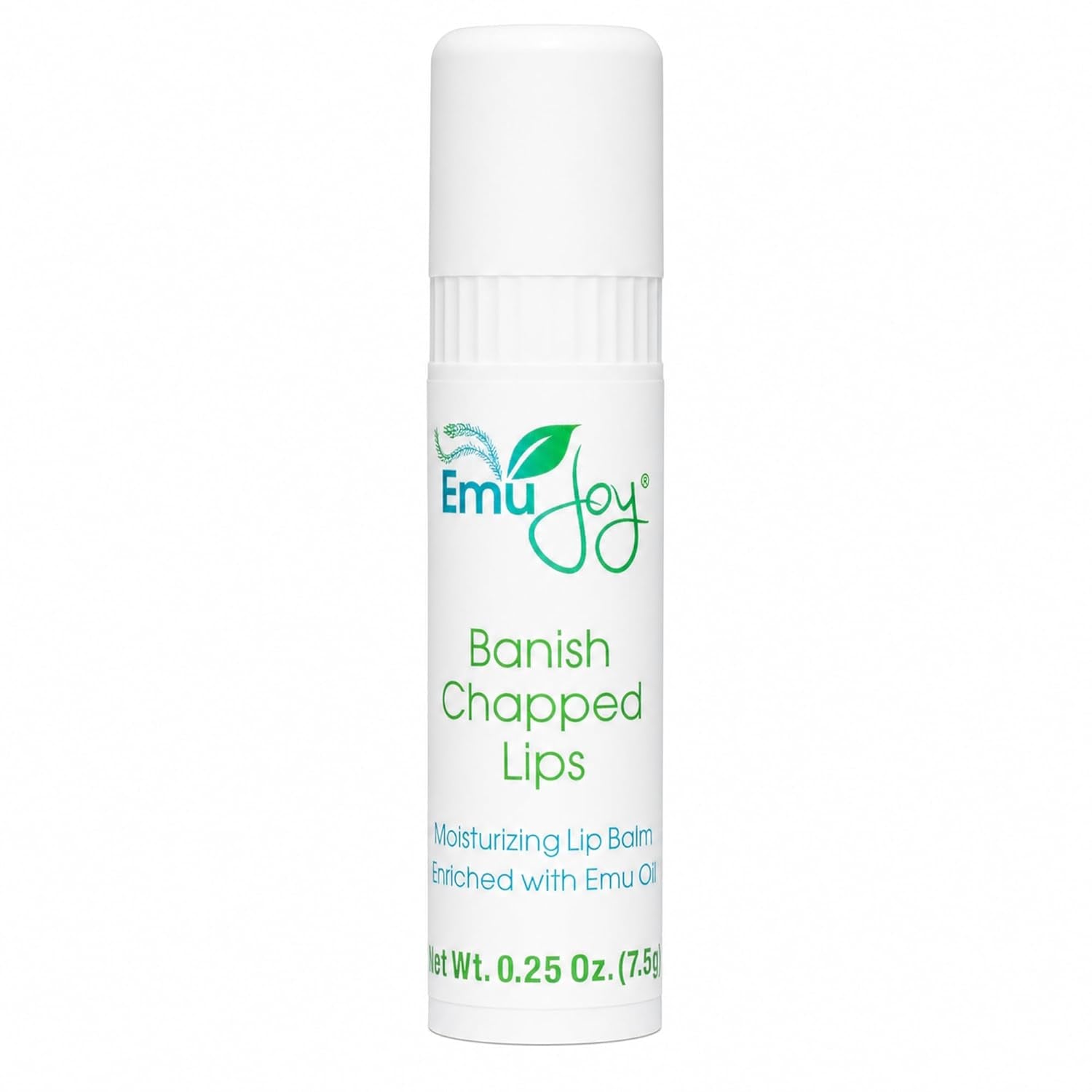 Banish Chapped Lips Moisturizing Lip Balm | Emu Oil, Coconut Oil & Beeswax | Petroleum Free, Paraben Free, Unscented | All Ages | 0.25 Oz