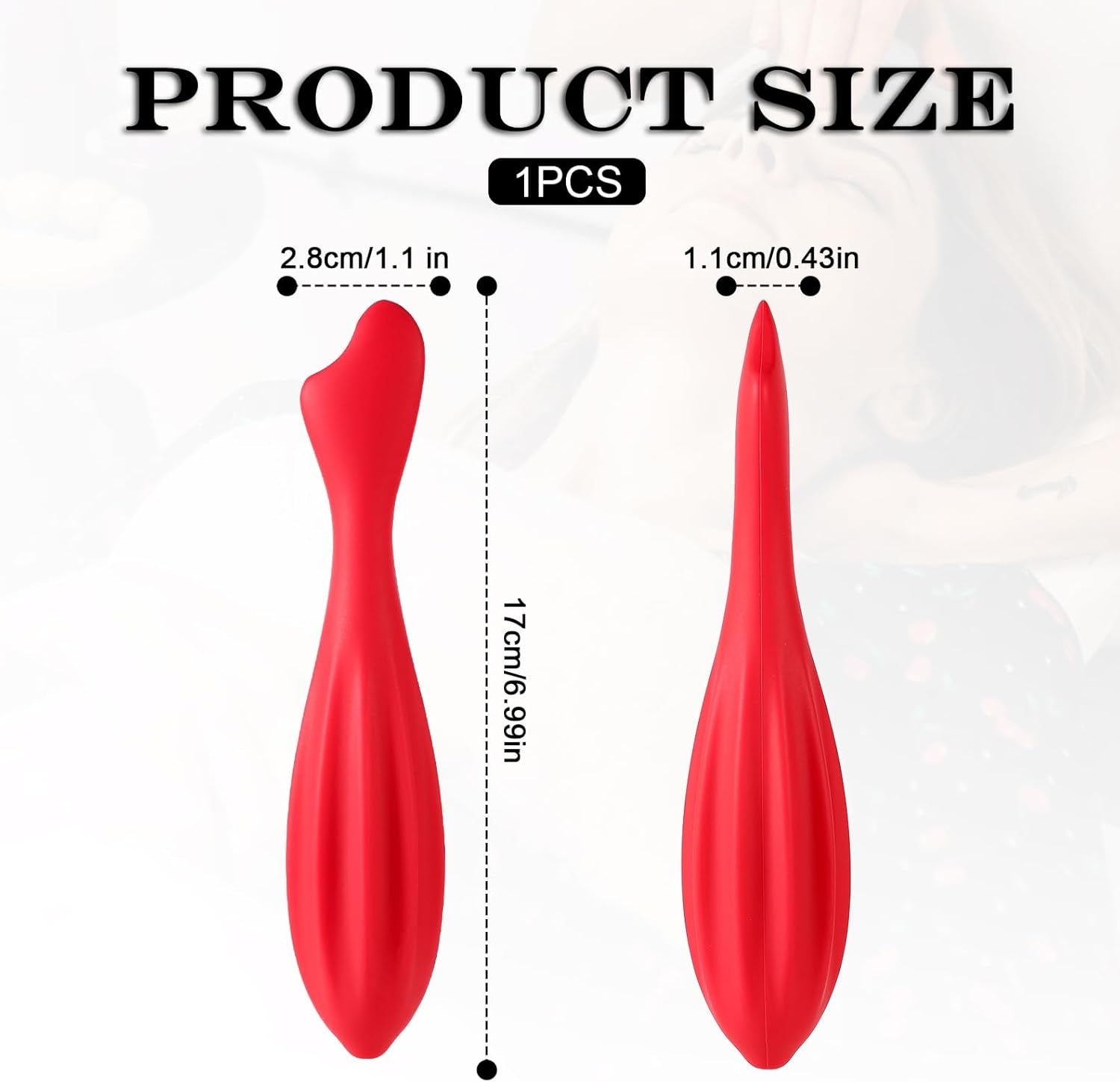 Silicone Facial Roller, Face Massage Roller Facial Roller Massager Eye Skin Care Tools Facial Massage Tool Face Massage Stick for Women Body Face (Rose Red)