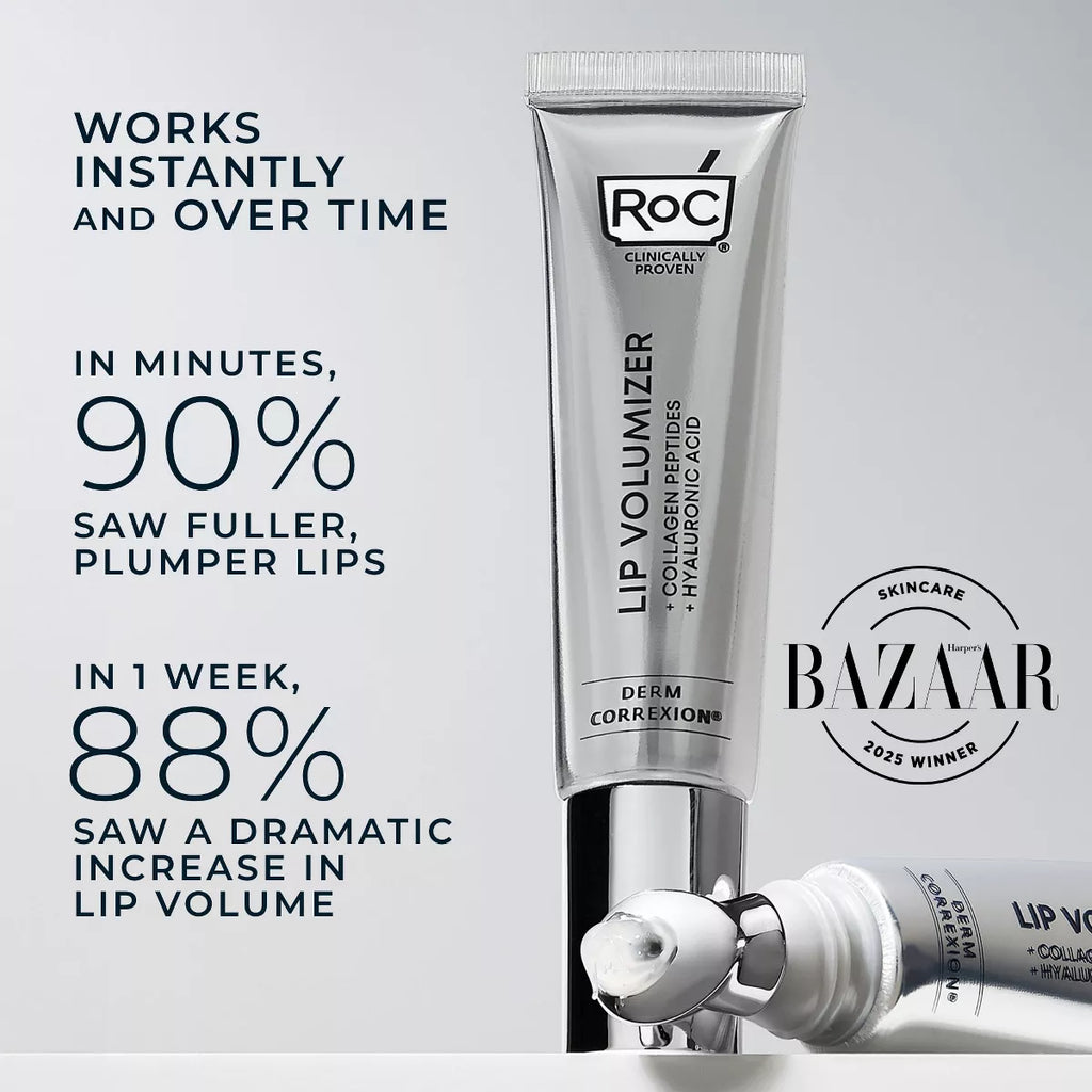 Roc Derm Correxion Lip Volumizer Treatment - 0.34 Fl Oz: Clear, Contains Peptides, Contains Hyaluronic Acid