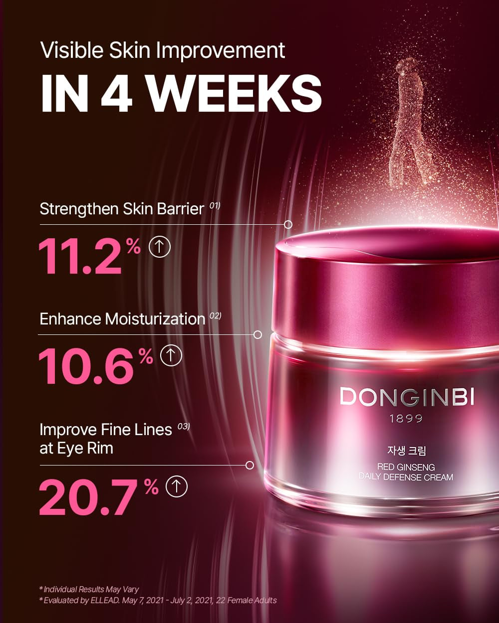 Red Ginseng Daily Defense Cream - Firming Cream for Loose Surface, Face Moisturizer for Skin Barrier Repair, Korean Red Ginseng, Skin Care Gifts for Women, 0.8 Floz / 25 Ml