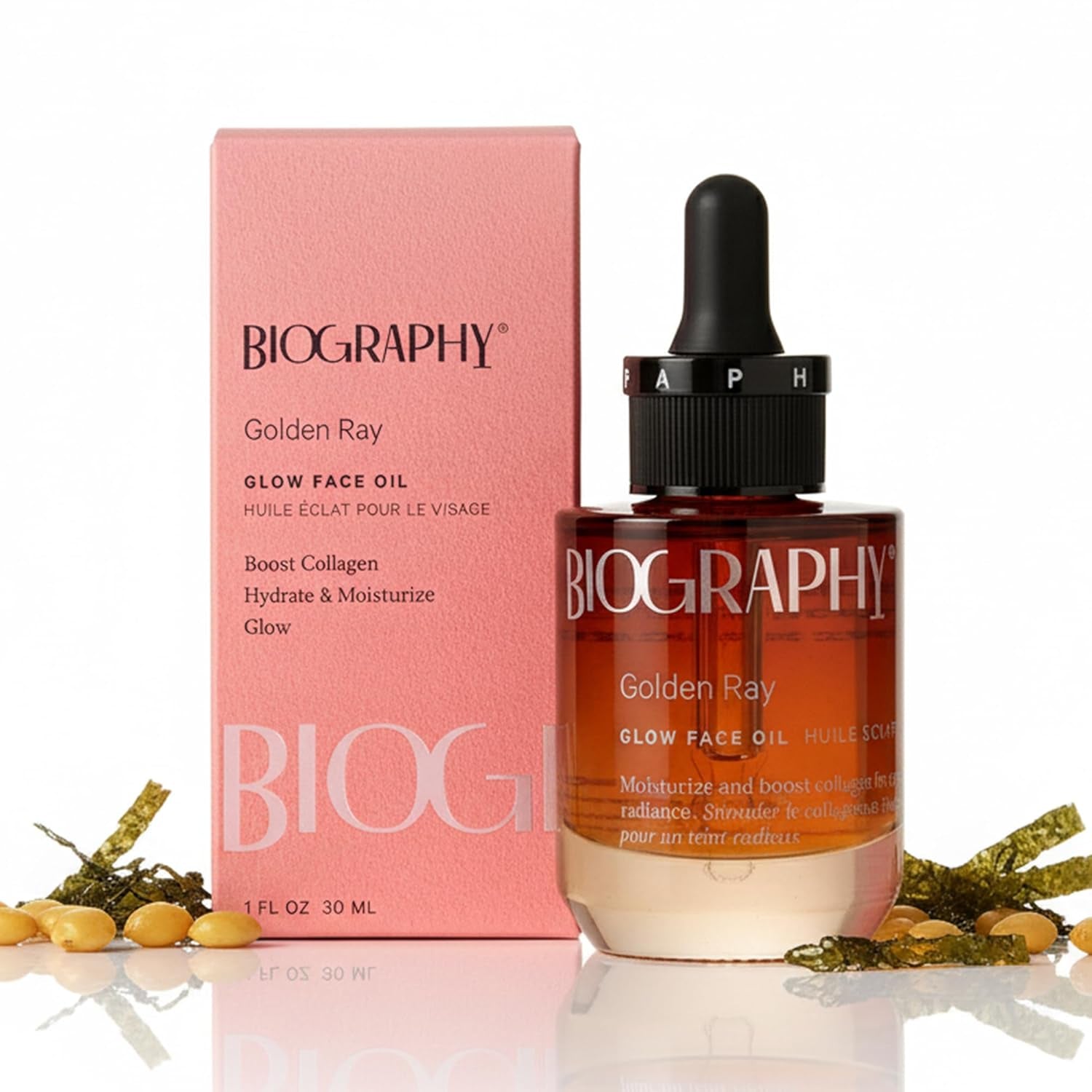 Face Oil Glow Beauty Treatment, 30Ml. Anti-Aging Jojoba, Collagen Boosting Vitamin E, Hydrating Rosehip. All Skin Types. Organic Vegan Facial Oil for Women Rejuvinating Skincare & Face Moisturizer
