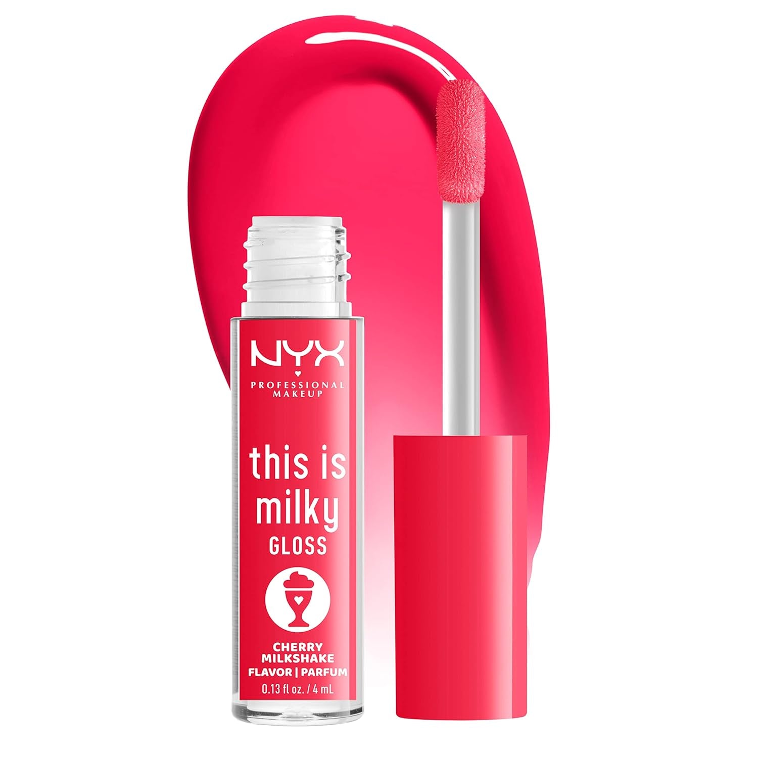 This Is Milky Gloss, Lip Gloss with 12 Hour Hydration, Vegan - Cherry Milkshake (Cherry Pink)