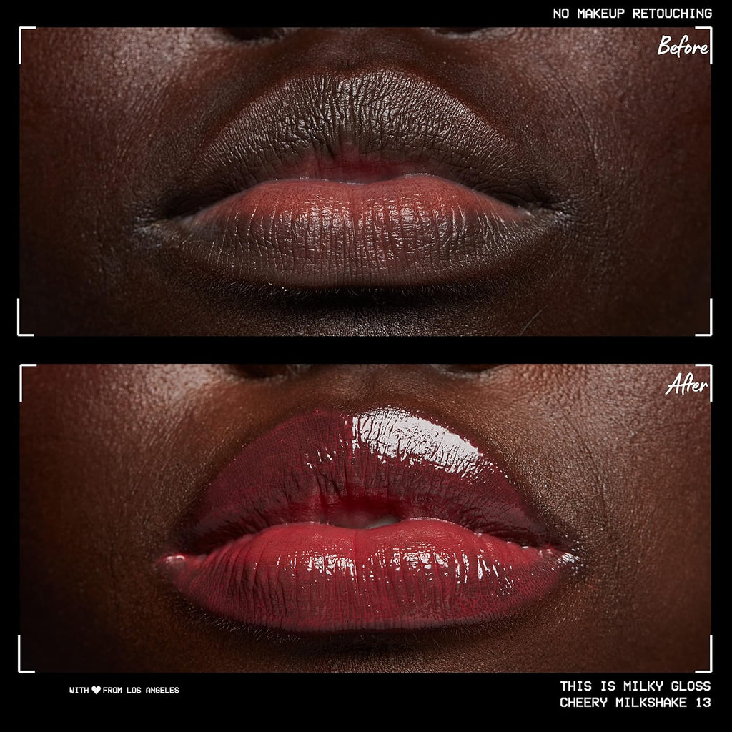 This Is Milky Gloss, Lip Gloss with 12 Hour Hydration, Vegan - Cherry Milkshake (Cherry Pink)