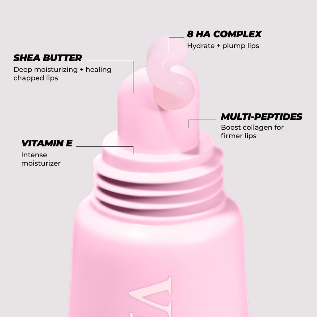 Lip Butter Balm Vanilla Creme, Korean Lip Balm - Peptide Lip Treatment - Lip Balm Hydrating - Light Tinted Lip Balm - Made in Korea - 0.33 Fl.Oz