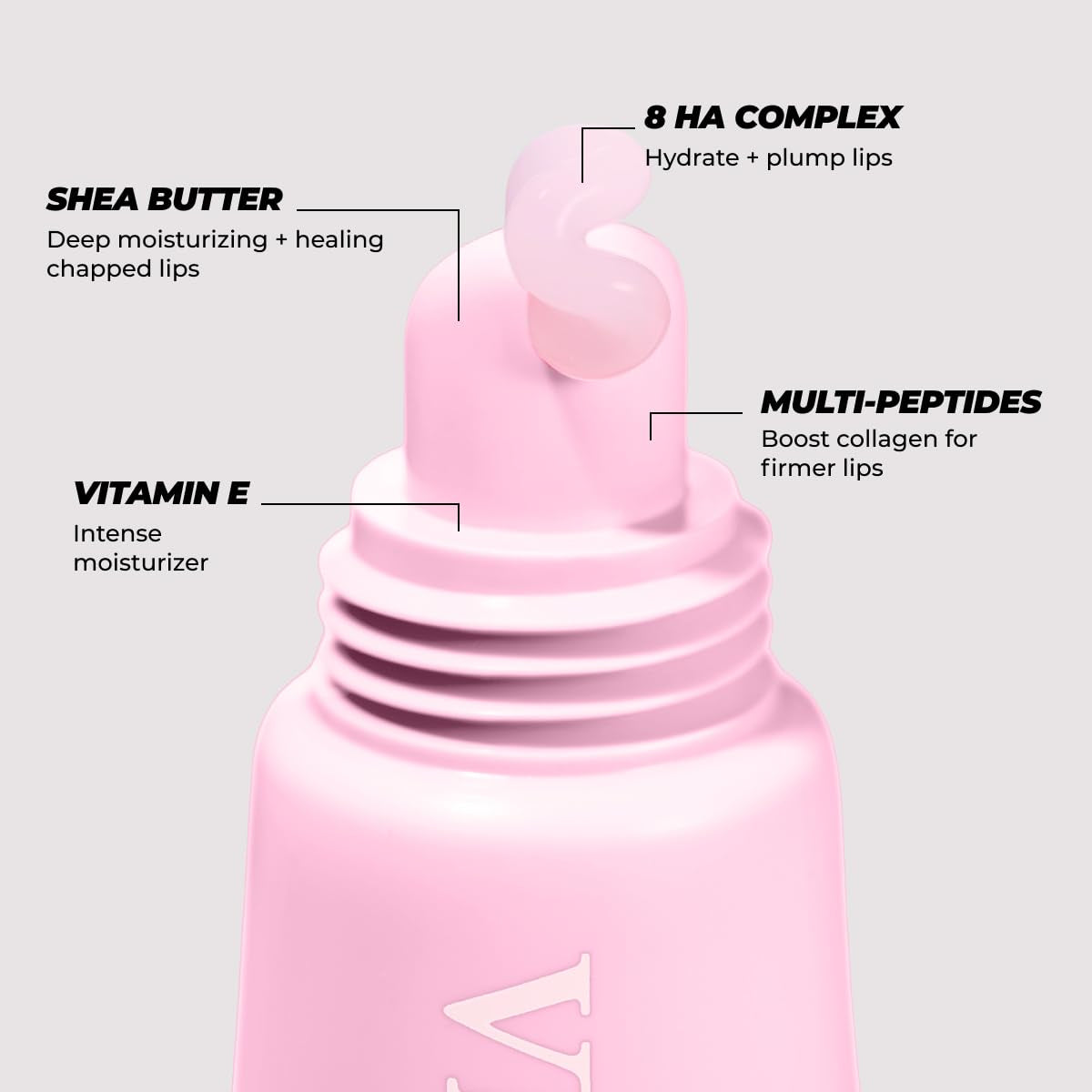 Lip Butter Balm Vanilla Creme, Korean Lip Balm - Peptide Lip Treatment - Lip Balm Hydrating - Light Tinted Lip Balm - Made in Korea - 0.33 Fl.Oz