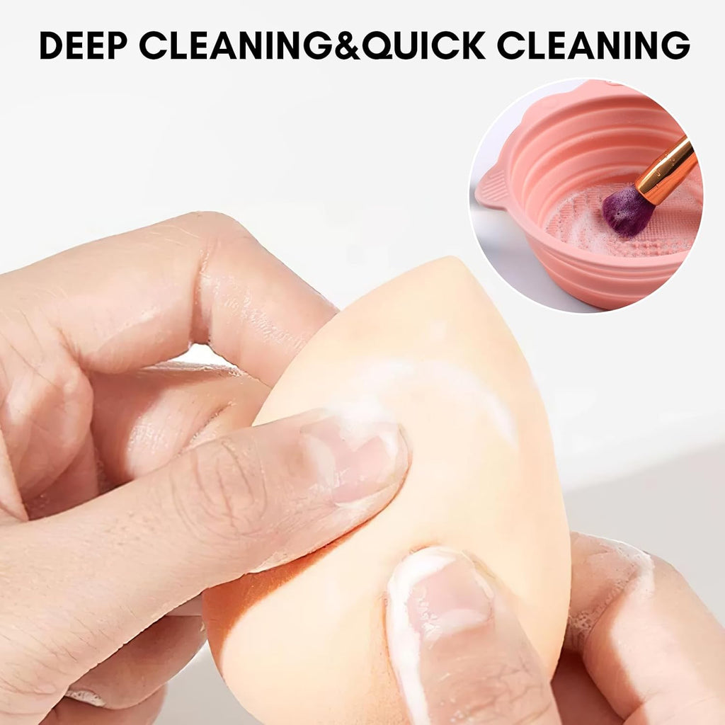 Makeup Brush Cleaner: Deep Cleaning Solution for Nail Brushes, Sponges, and Powder Puffs, Hypoallergenic Formula, Removes Residue from Cosmetic and Nail Art Tools, Cruelty-Free (5.07 Fl Oz)