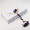 Jade Roller Amethyst Quartz Crystal Massager for Face Facial Beauty Roller Skin Care Tools Eyes Neck Body Muscle Relaxing Relieve Fine Lines Wrinkles