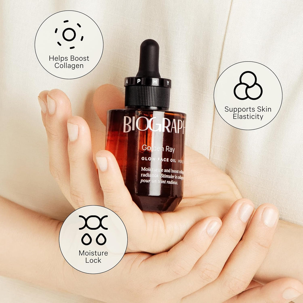 Face Oil Glow Beauty Treatment, 30Ml. Anti-Aging Jojoba, Collagen Boosting Vitamin E, Hydrating Rosehip. All Skin Types. Organic Vegan Facial Oil for Women Rejuvinating Skincare & Face Moisturizer