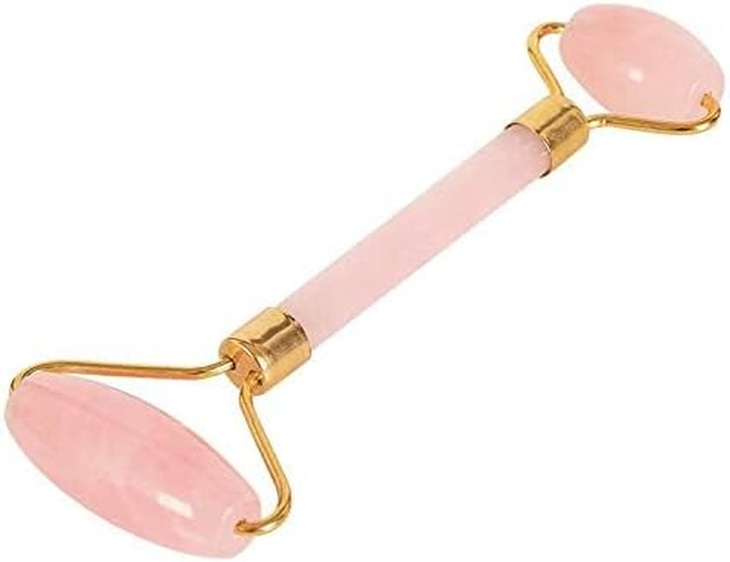 Rose Quartz Facial Roller, Double Head Massager for Skin Care