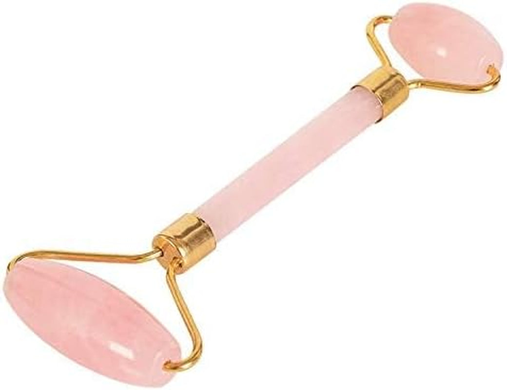 Rose Quartz Facial Roller, Double Head Massager for Skin Care