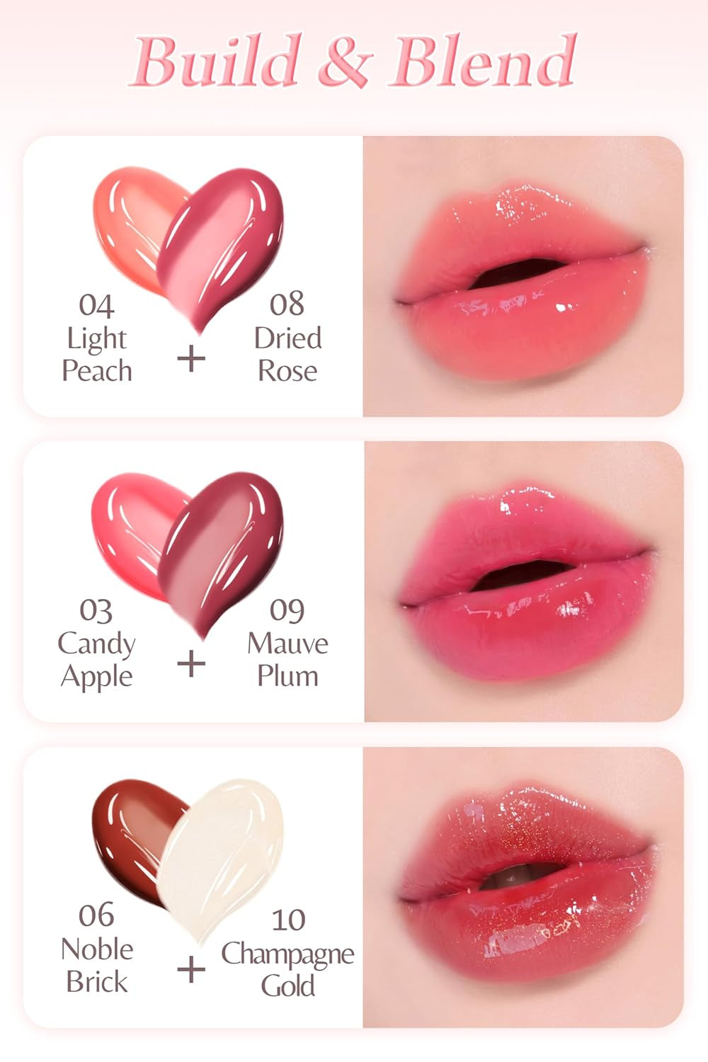 Veganize Collagen Lip Glass Balm | Hydrating Lip Balm in 9 Vibrant Colors | Moisturizing Lip Care Infused with Collagen Jelly Magic | No Animal Trial Lip Balm 0.06 Oz (#7 Pale Petal)