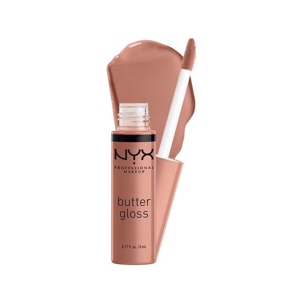 NYX PROFESSIONAL MAKEUP Butter Lip Gloss & Slim Lip Liner Pencil Bundle in Madeleine & Natural, 1 Kit