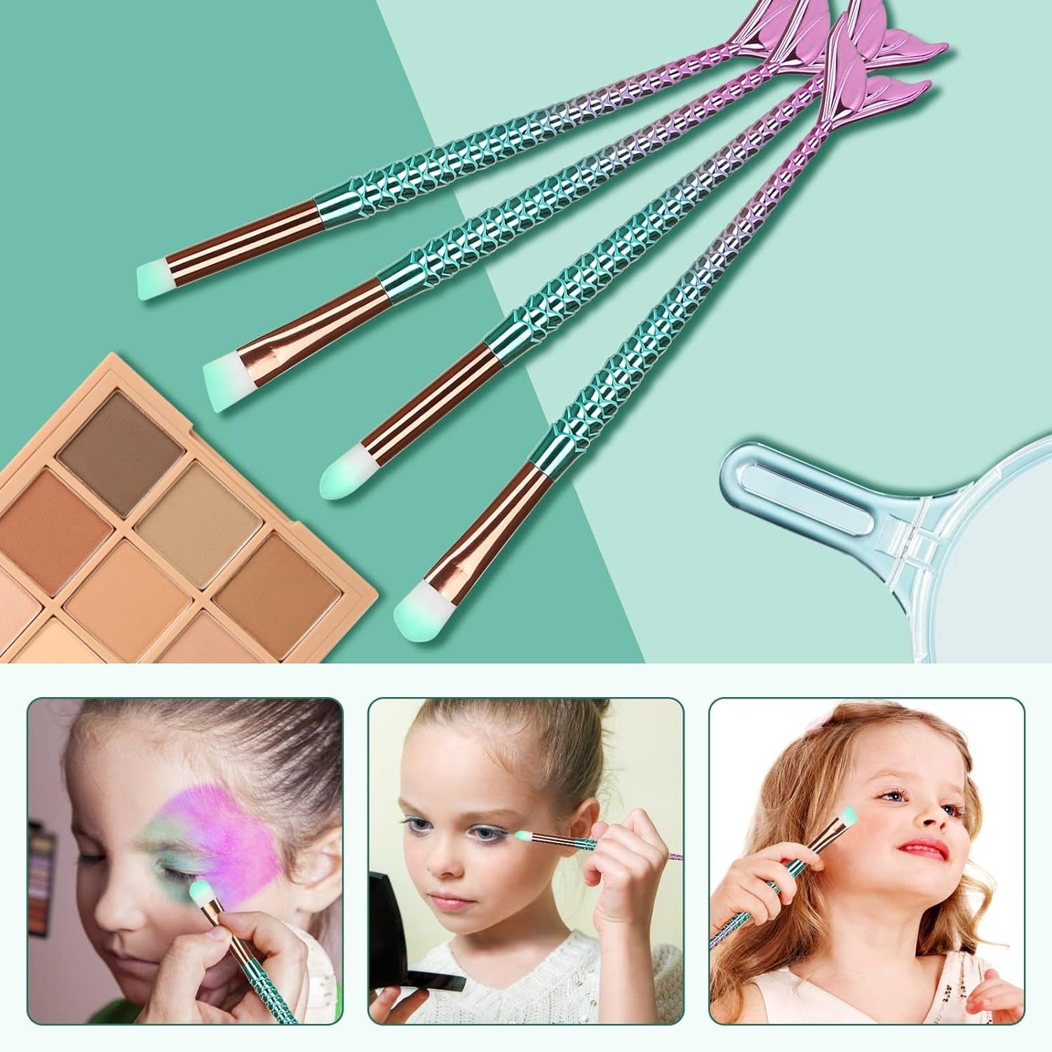 Makeup Brush Set 10Pcs Eye Makeup Brushes, Eyeshadow Concealer Eyeliner Brow Blending Brush Tool