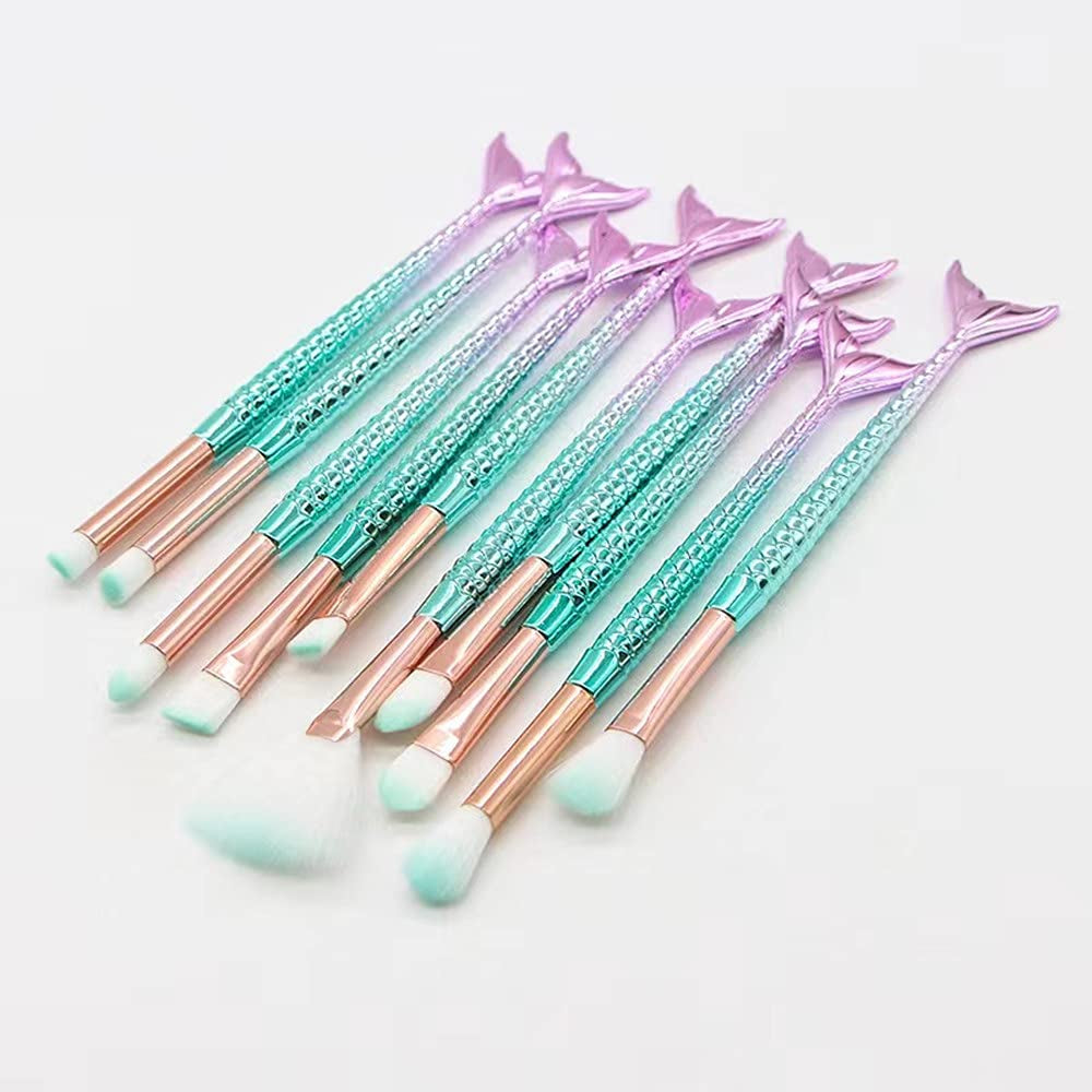 Makeup Brush Set 10Pcs Eye Makeup Brushes, Eyeshadow Concealer Eyeliner Brow Blending Brush Tool
