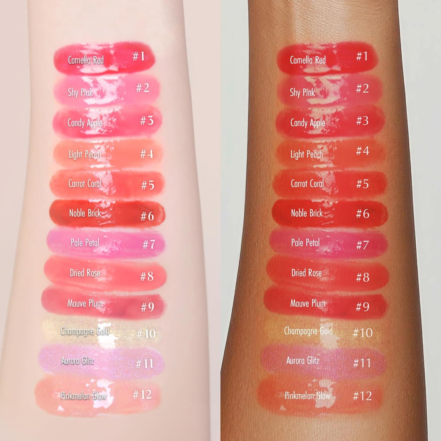 Veganize Collagen Lip Glass Balm | Hydrating Lip Balm in 9 Vibrant Colors | Moisturizing Lip Care Infused with Collagen Jelly Magic | No Animal Trial Lip Balm 0.06 Oz (#7 Pale Petal)