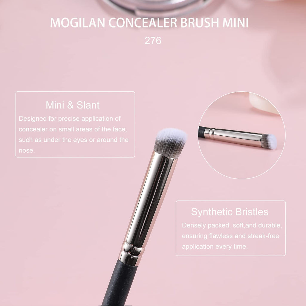 Concealer Brushes Set 4PCS Mini Makeup Brushes for under Eye Concealer Dark Circles Puffiness Foundation Blending with Liquid Cream Powders