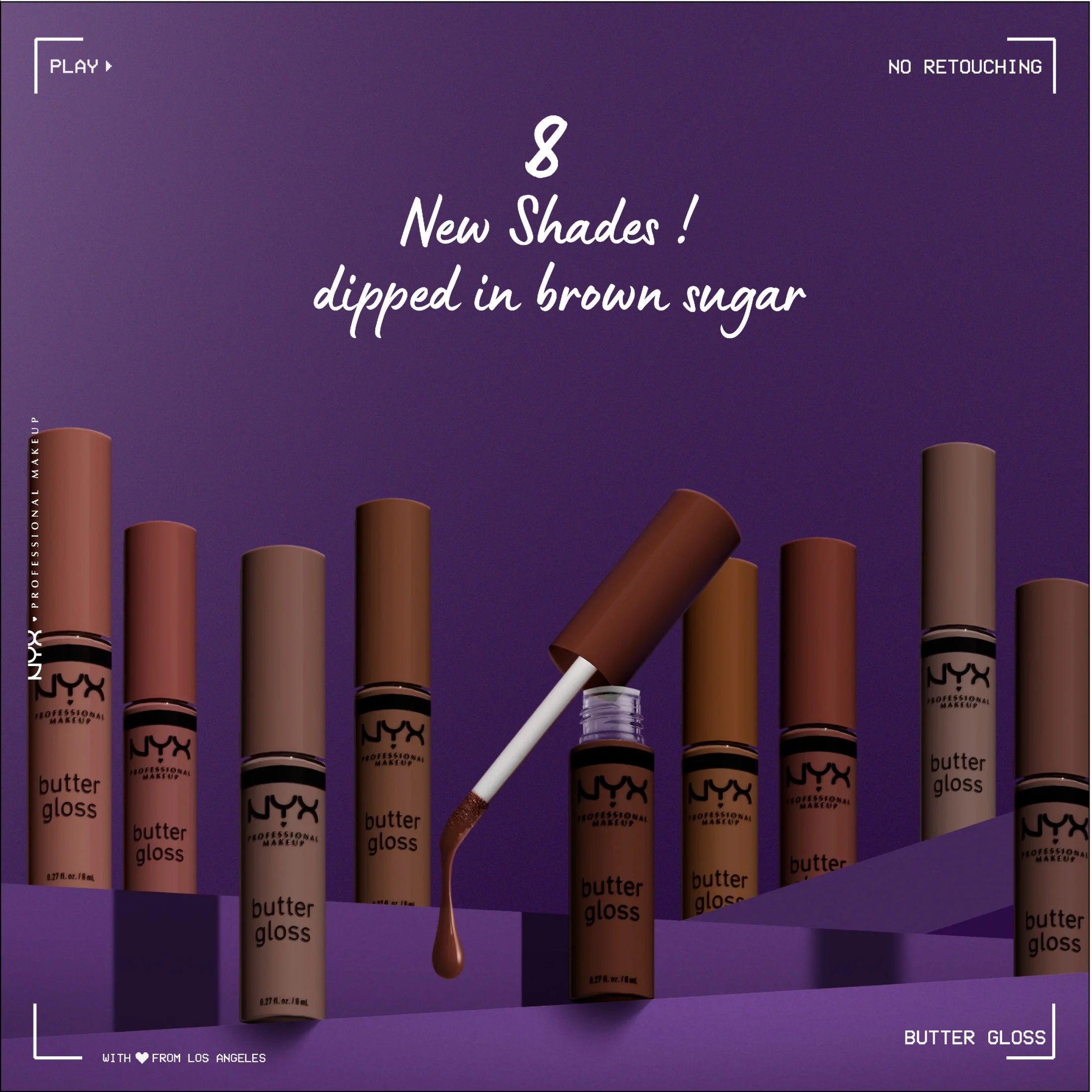 Butter Gloss, Non-Sticky Lip Gloss, Butterscotch, 0.27 Oz