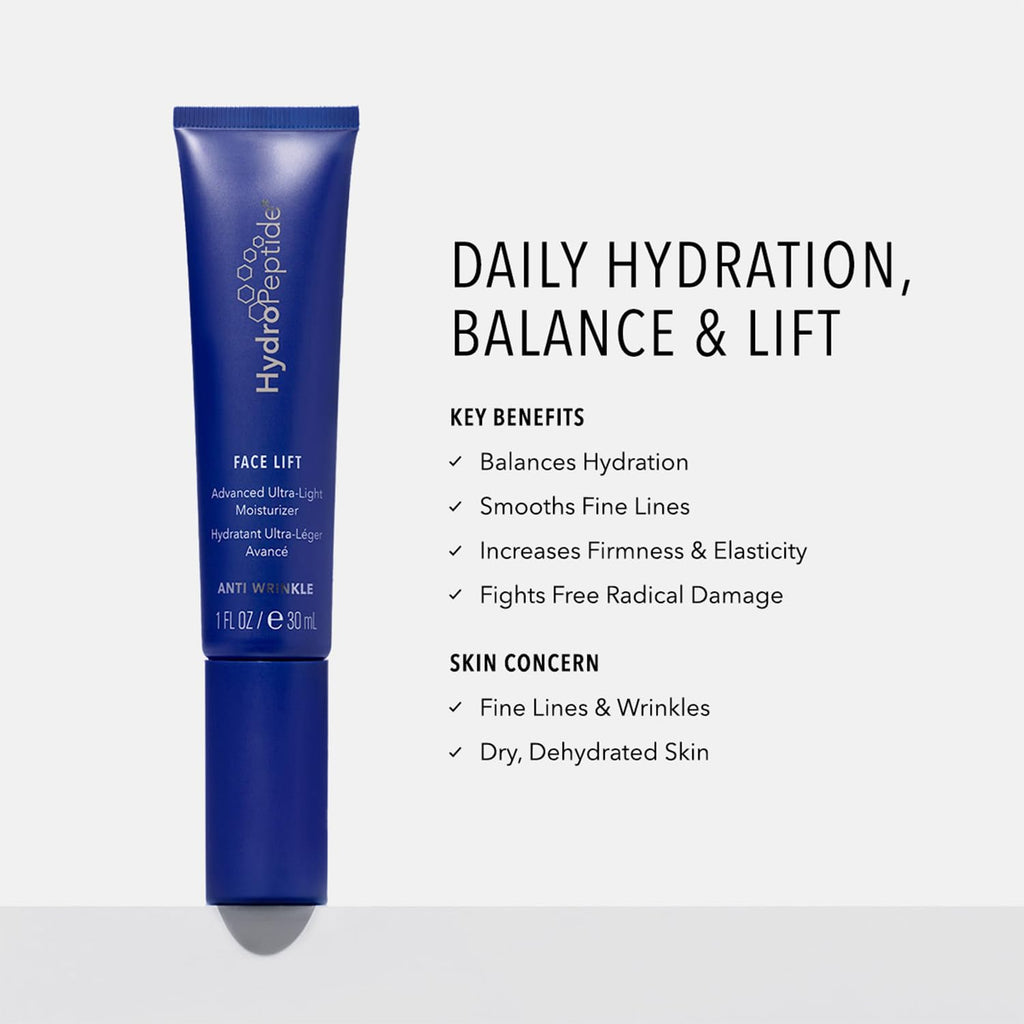 Face Lift Ultra Light Moisturizer and Solar Defense SPF 30 Tinted Sunscreen Bundle, (1 Ounce and 1.7 Ounce)