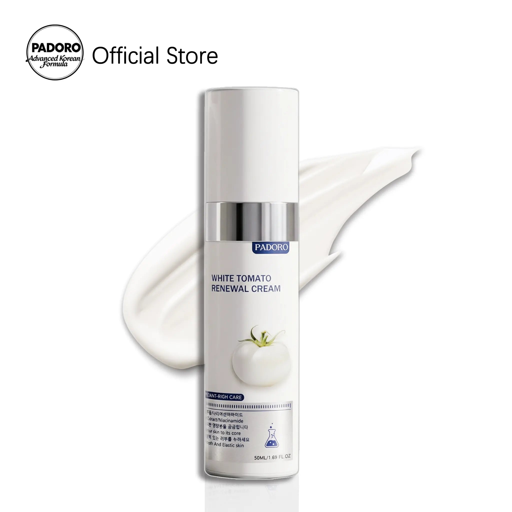 [Padoro]White Tomato Cream / Youthful Formula Ultimate Moisturizing Cream / anti Wrinkle Moisturizer / Collagen, Niacinamide, Centella Asiatica, Hyaluronic Acid / Wrinkles, Skincare Hydrating Daily Moisturizer Moisture Hydrate(50Ml/1.69Fl Oz)