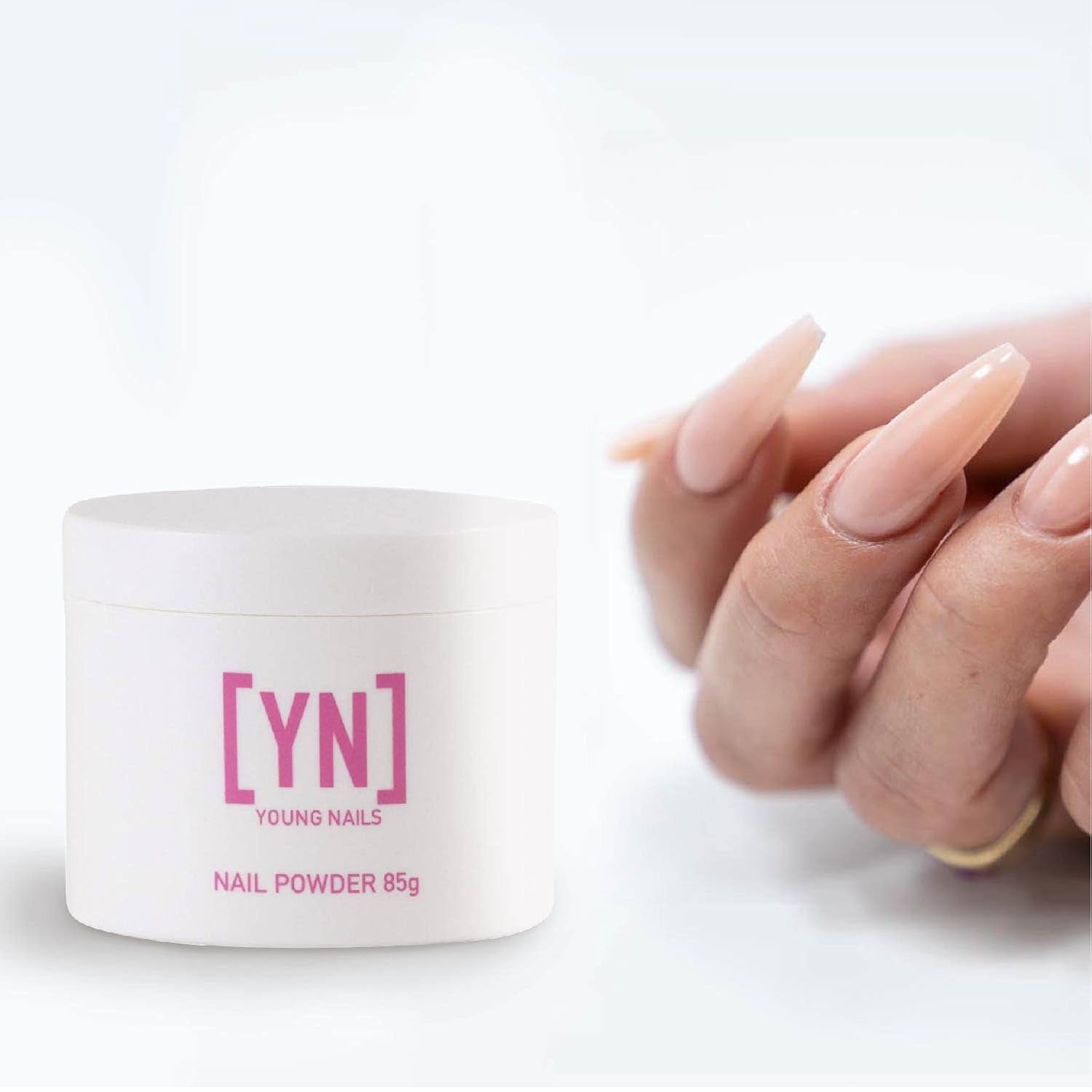 Acrylic Speed Powder - Self-Leveling Acrylic Nail Powder, Clear Nude Pink White Acrylic Powder for Nail Extenstion, Professional Grade, Superior Adhesion, Sets in 60 Seconds