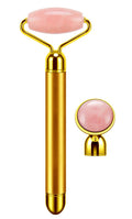 2-In-1 Electric Jade Roller Massager Facial Roller & Face Massager, Rose Quartz