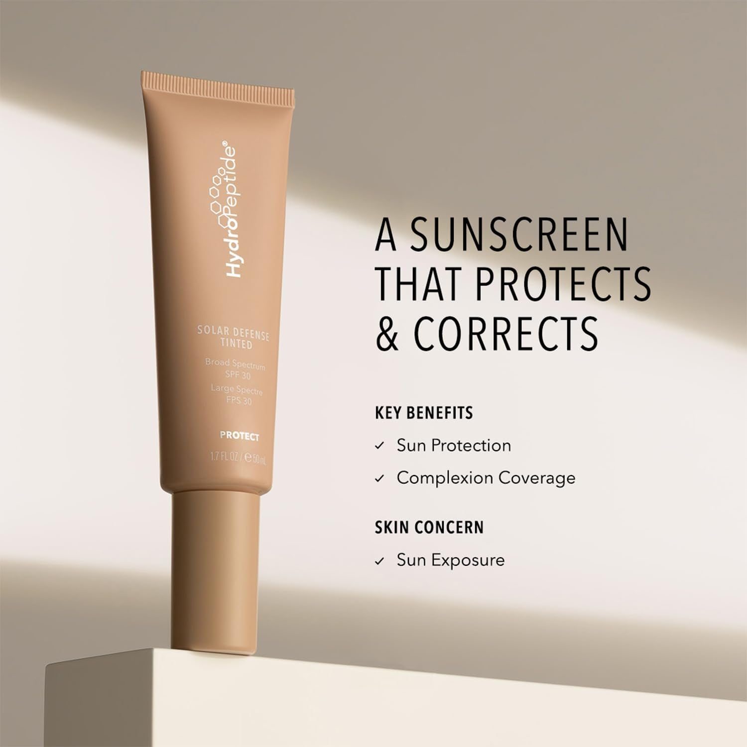 Face Lift Ultra Light Moisturizer and Solar Defense SPF 30 Tinted Sunscreen Bundle, (1 Ounce and 1.7 Ounce)