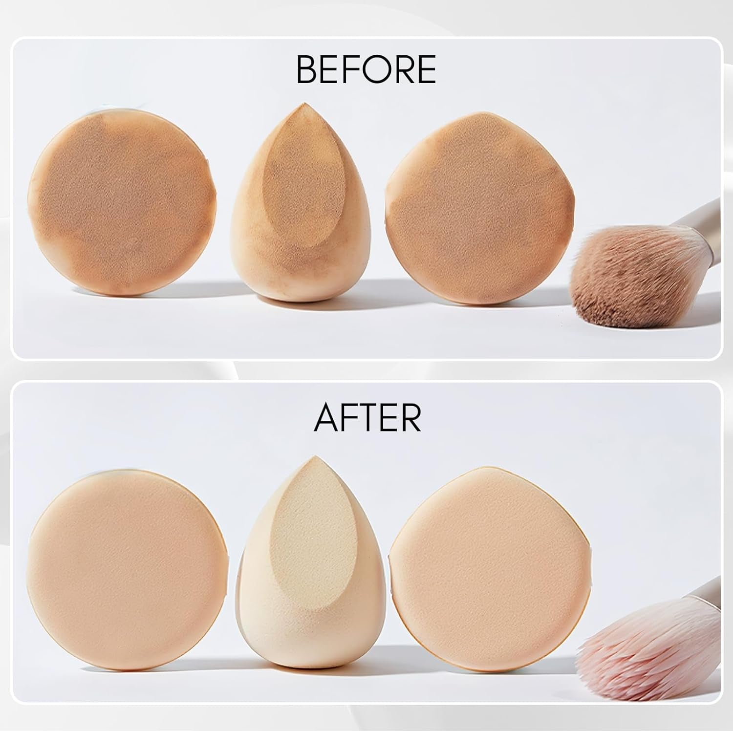 Makeup Brush Cleaner: Deep Cleaning Solution for Nail Brushes, Sponges, and Powder Puffs, Hypoallergenic Formula, Removes Residue from Cosmetic and Nail Art Tools, Cruelty-Free (5.07 Fl Oz)