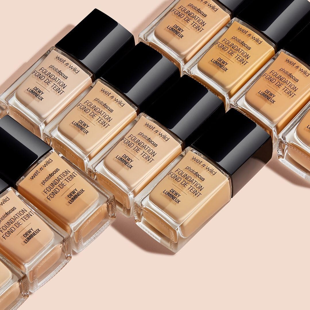 Photo Focus Dewy Liquid Foundation Makeup, Soft Beige (Packaging May Vary)