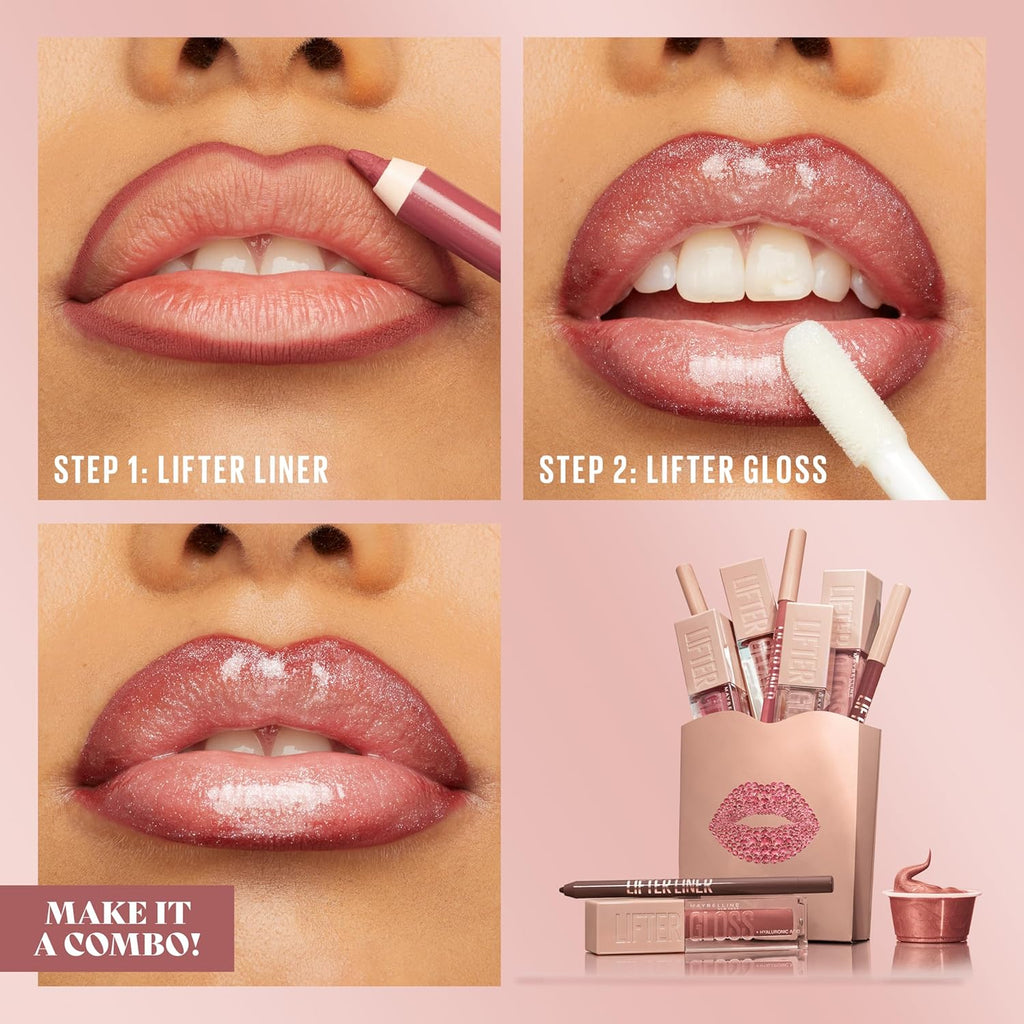 Maybelline Lifter Liner Lip Liner Pencil with Hyaluronic Acid, Fine Line, 1 Count