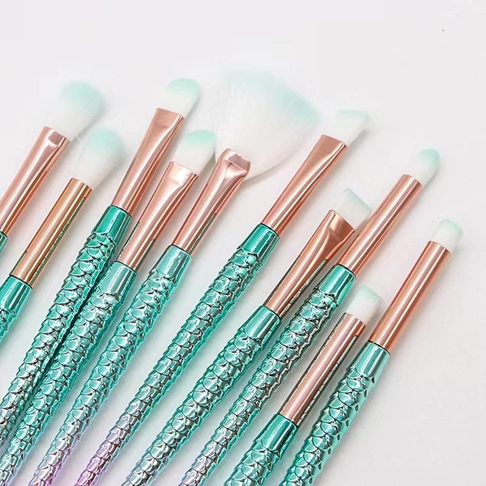 Makeup Brush Set 10Pcs Eye Makeup Brushes, Eyeshadow Concealer Eyeliner Brow Blending Brush Tool