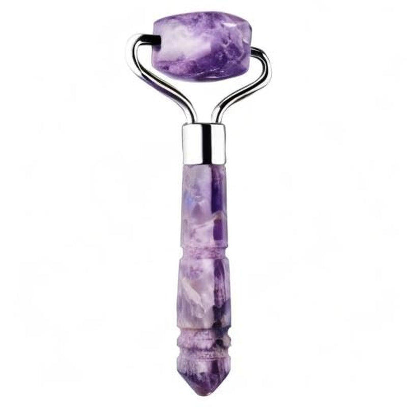 Mini Amethyst Facial Roller Massager for Wrinkles and Fine Lines Anti-Aging Face Lift Skin Care Beauty Tool